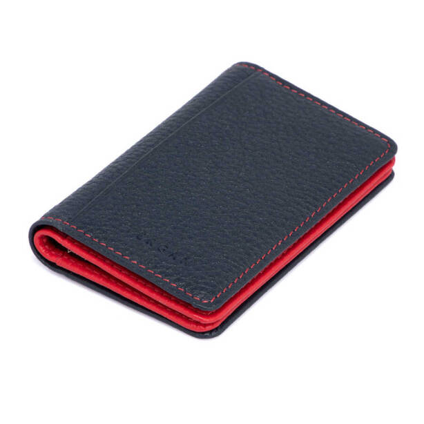 Lacivert Hakiki Deri Unisex Kredi Kartlık - S1KK00001601-N74 
