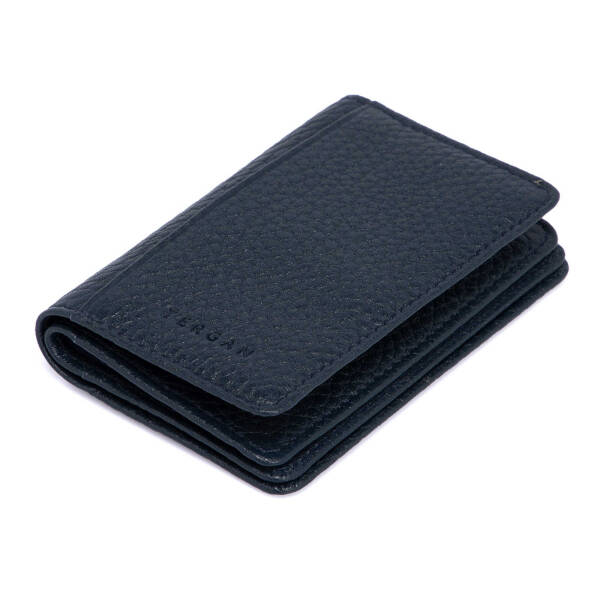 Lacivert Hakiki Deri Unisex Kredi Kartlık - S1KK00001601-U8F - 1