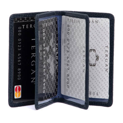 Lacivert Deri Unisex Kredi Kartlık - S1KK00001601-U8F - 2