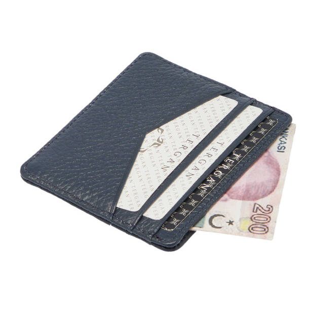 Lacivert Deri Unisex Kredi Kartlık - S1KK00001665-A38 - 2