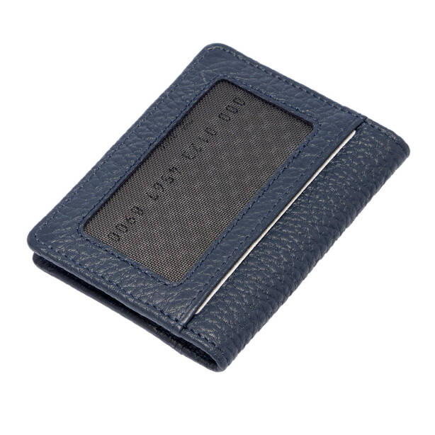 Lacivert Deri Unisex Kredi Kartlık - S1KK00001666-A38 - 3