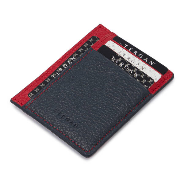 Lacivert Deri Unisex Kredi Kartlık - S1KK00001676-N74 - 1