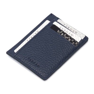 Lacivert Deri Unisex Kredi Kartlık - S1KK00001676-U8F 