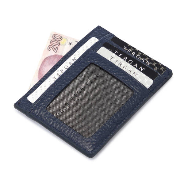 Lacivert Deri Unisex Kredi Kartlık - S1KK00001676-U8F - 2