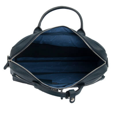 Lacivert Deri Unisex Laptop Çantası - S1LC00002897-A38 - 4