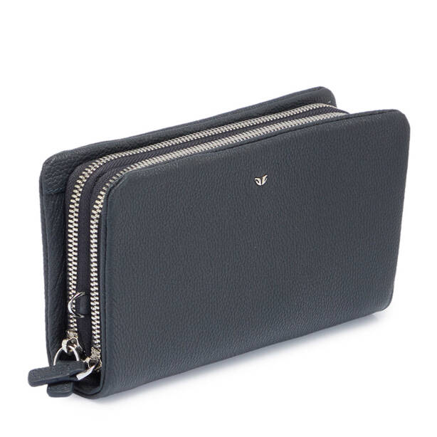 Lacivert Hakiki Deri Unisex Portföy Çantası - S1PC00002197-U6H - Tergan