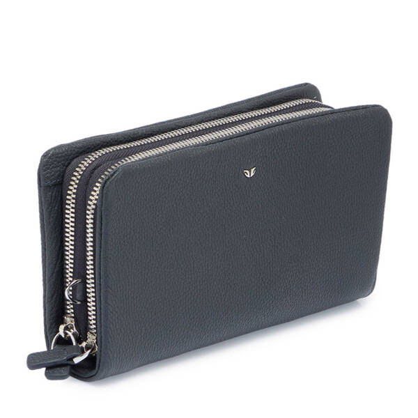 Lacivert Hakiki Deri Unisex Portföy Çantası - S1PC00002197-U6H - 2