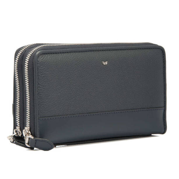 Lacivert Hakiki Deri Unisex Portföy Çantası - S1PC00021396-C5D - Tergan