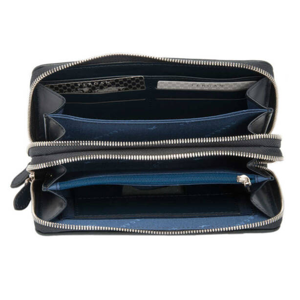 Lacivert Hakiki Deri Unisex Portföy Çantası - S1PC00021396-C5D - Tergan