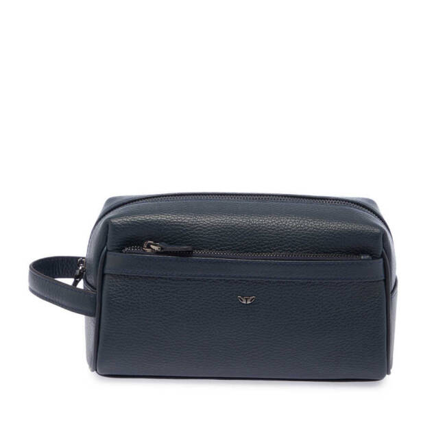Lacivert Hakiki Deri Unisex Portföy Çantası - S1PC00021496-A38 - Tergan