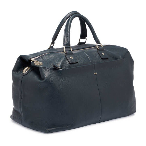 Lacivert Deri Unisex Seyahat Çantası - S1SC00021264-A38 - 2