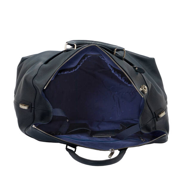 Lacivert Deri Unisex Seyahat Çantası - S1SC00021264-A38 - Tergan