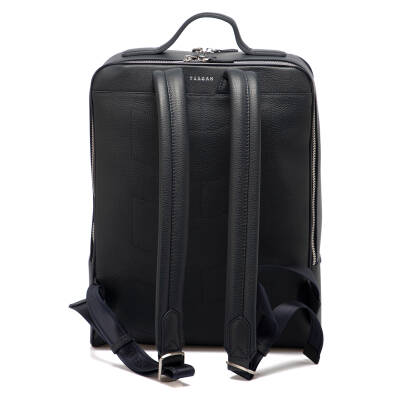Lacivert Deri Unisex Sırt Çantası - S1SR00021454-A38 - 3