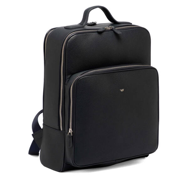 Lacivert Hakiki Deri Unisex Sırt Çantası - S1SR00021454-A38 - 2