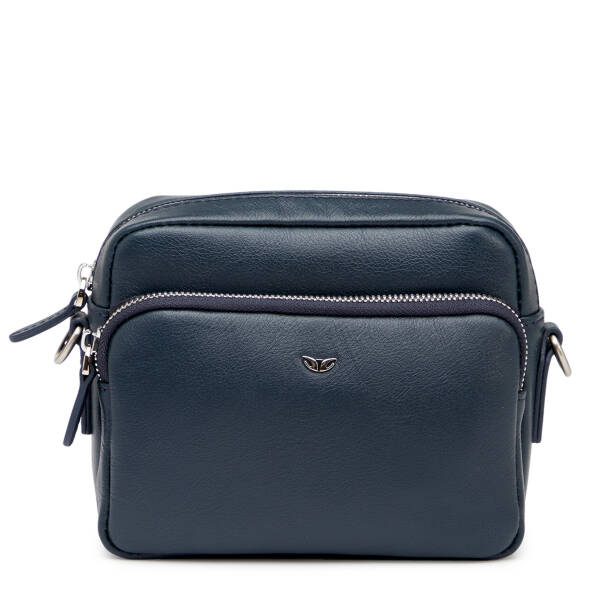 Lacivert Hakiki Deri Erkek Çapraz Askılı Çanta - S1AC00021542-I91 - 1