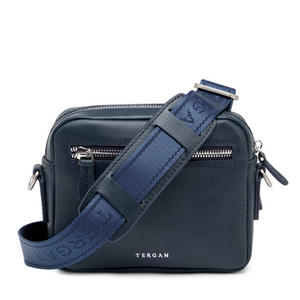 Lacivert Hakiki Deri Erkek Çapraz Askılı Çanta - S1AC00021542-I91 - 3