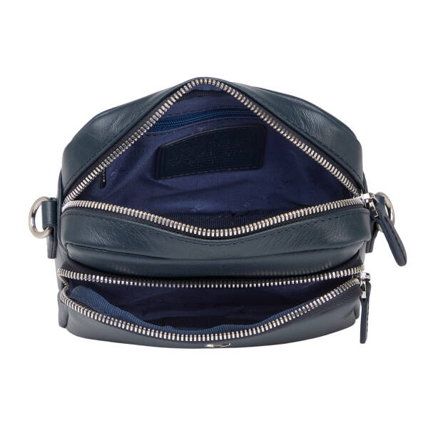 Lacivert Hakiki Deri Erkek Çapraz Askılı Çanta - S1AC00021542-I91 - 4
