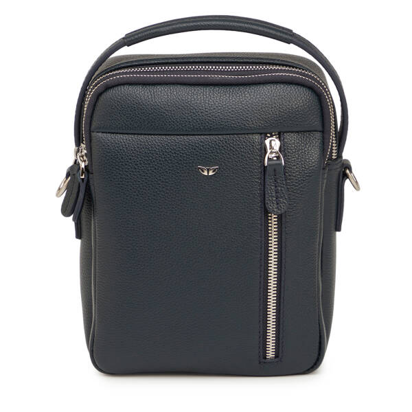 Lacivert Hakiki Deri Erkek Çapraz Askılı Çanta - S1AC00021551-X86 - 1