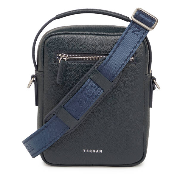 Lacivert Hakiki Deri Erkek Çapraz Askılı Çanta - S1AC00021551-X86 - 3