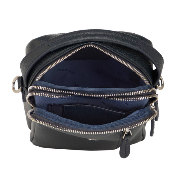 Lacivert Hakiki Deri Erkek Çapraz Askılı Çanta - S1AC00021551-X86 - 4