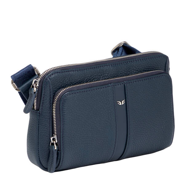 Lacivert Hakiki Deri Erkek Bel Çantası - S1BL00021559-A38 - Tergan