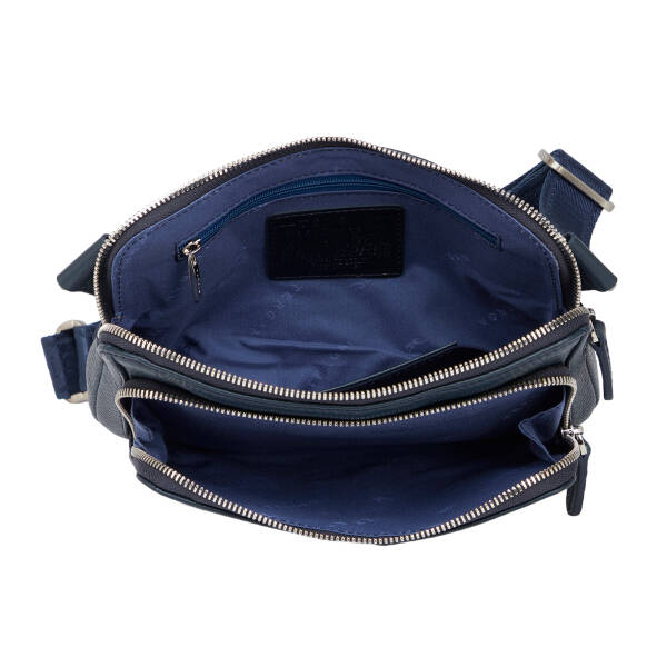 Lacivert Hakiki Deri Erkek Bel Çantası - S1BL00021559-A38 - 4