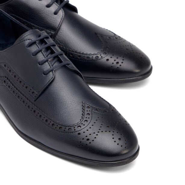 Lacivert Hakiki Deri Erkek Casual Ayakkabı - E26I1AY57719-A31 - 3