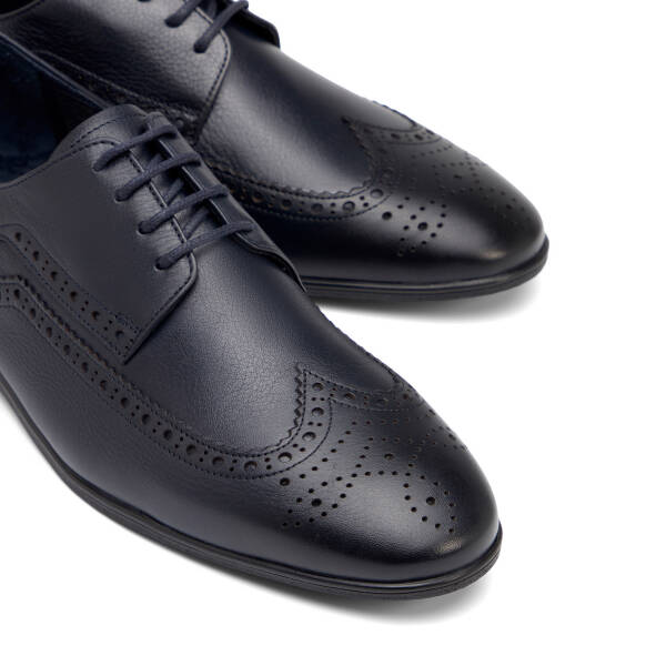 Lacivert Hakiki Deri Erkek Casual Ayakkabı - E26I1AY57719-A31 - 3