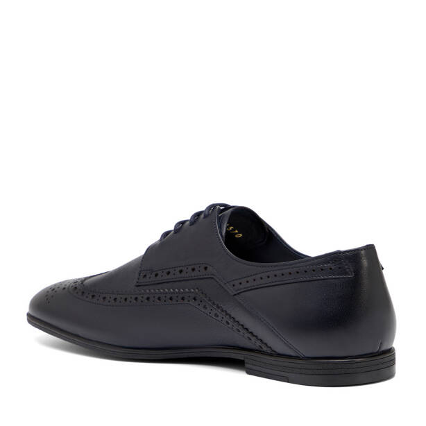 Lacivert Hakiki Deri Erkek Casual Ayakkabı - E26I1AY57719-A31 - 4