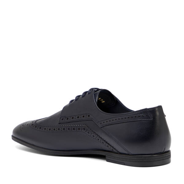 Lacivert Hakiki Deri Erkek Casual Ayakkabı - E26I1AY57719-A31 - 4