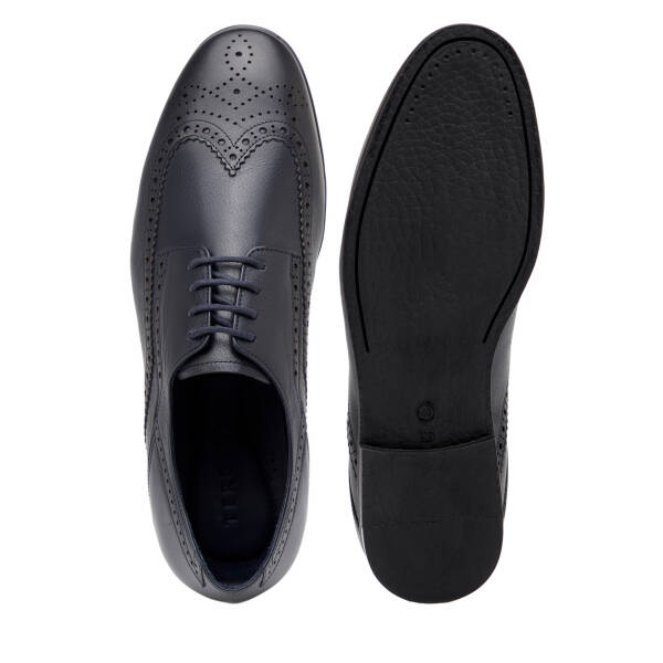 Lacivert Hakiki Deri Erkek Casual Ayakkabı - E26I1AY57719-A31 - 6