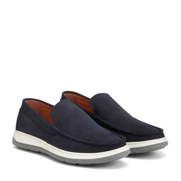 Lacivert Hakiki Deri Erkek Loafer - E26I1AY57706-A31 - 2