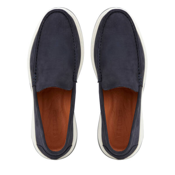 Lacivert Hakiki Deri Erkek Loafer - E26I1AY57706-A31 - 5