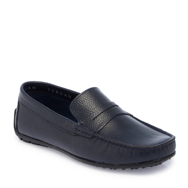 Lacivert Hakiki Deri Erkek Loafer - E26I1AY57712-A38 
