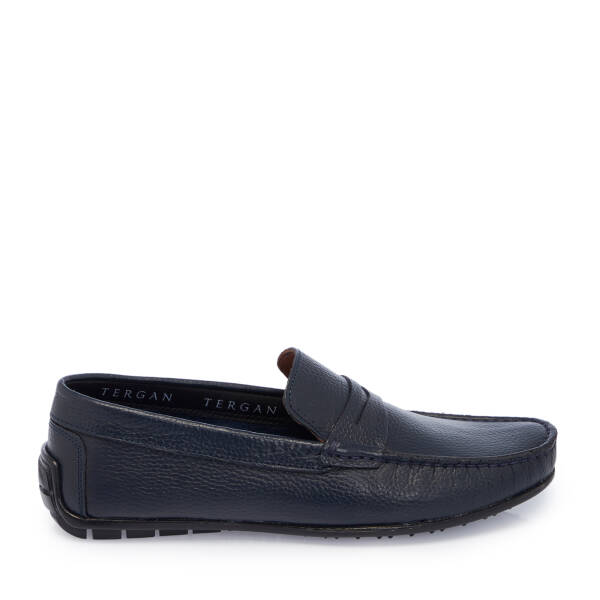 Lacivert Hakiki Deri Erkek Loafer - E26I1AY57712-A38 - 3
