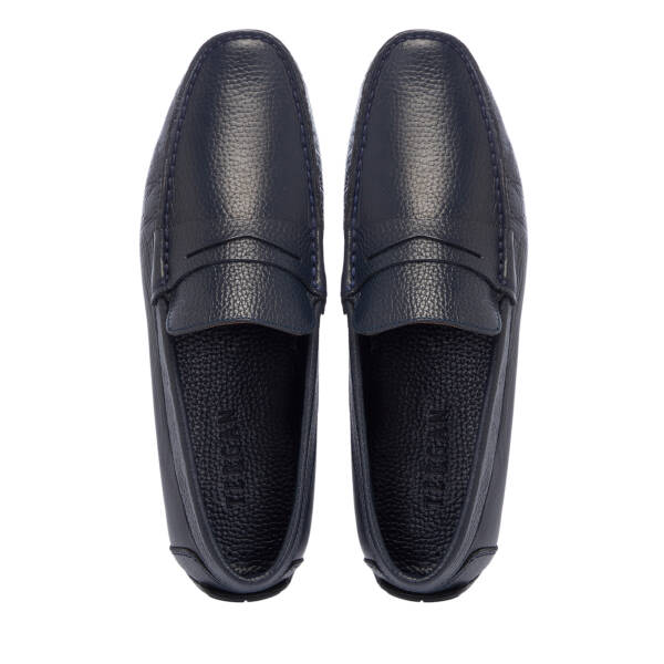Lacivert Hakiki Deri Erkek Loafer - E26I1AY57712-A38 - 5