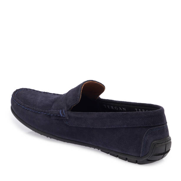 Lacivert Hakiki Deri Erkek Loafer - E26I1AY57712-D44 - Tergan