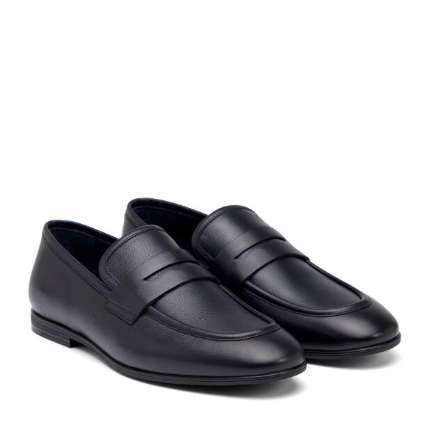 Lacivert Hakiki Deri Erkek Loafer - E26I1AY57718-A31 - 2