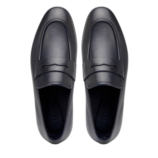 Lacivert Hakiki Deri Erkek Loafer - E26I1AY57718-A31 - 5