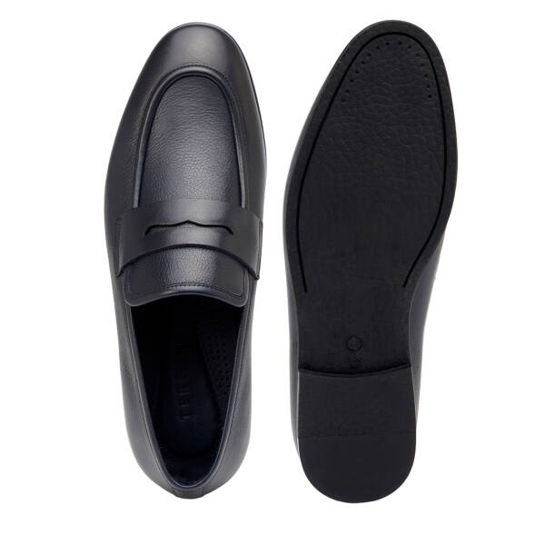 Lacivert Hakiki Deri Erkek Loafer - E26I1AY57718-A31 - 6