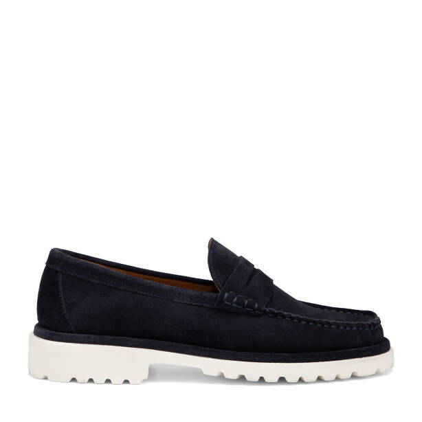 Lacivert Hakiki Deri Erkek Loafer - E26I1AY57724-D44 - Tergan