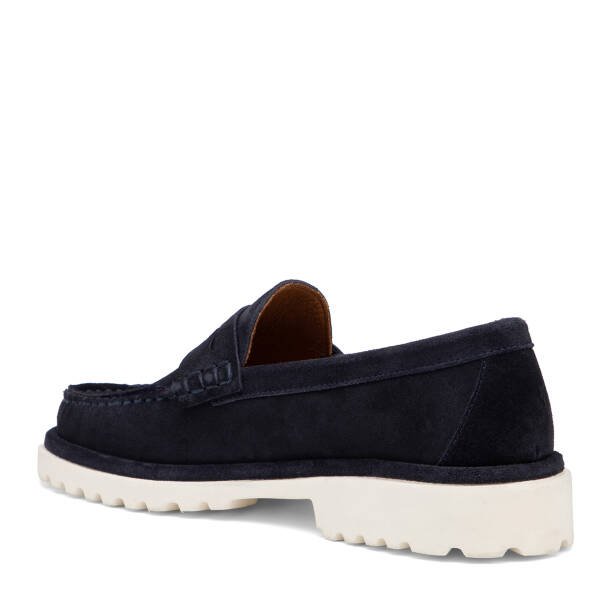 Lacivert Hakiki Deri Erkek Loafer - E26I1AY57724-D44 - Tergan