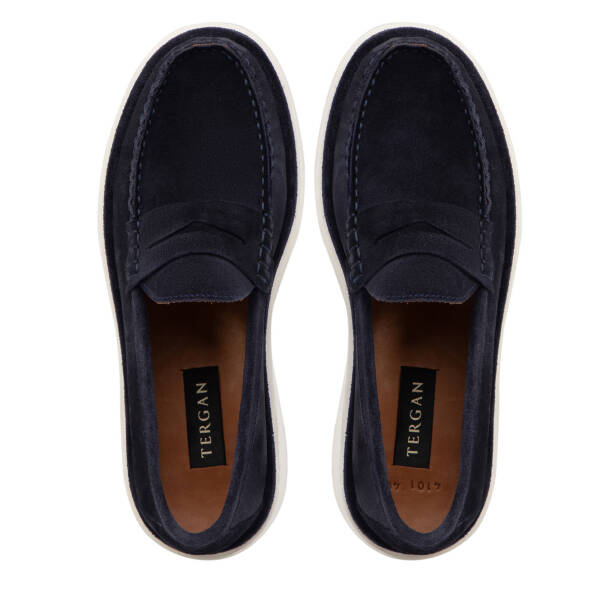 Lacivert Hakiki Deri Erkek Loafer - E26I1AY57724-D44 - Tergan