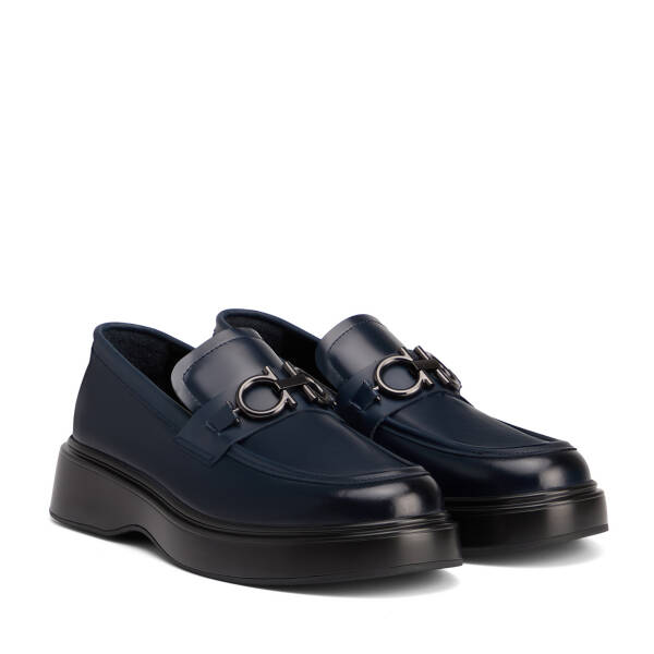 Lacivert Hakiki Deri Erkek Loafer - E26S1AY57820-G70 - 2
