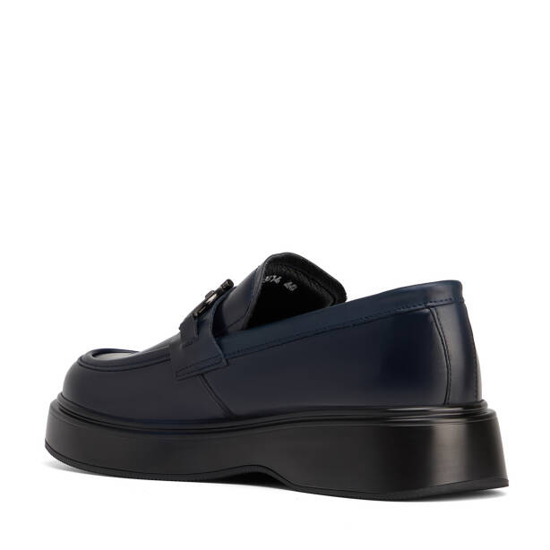 Lacivert Hakiki Deri Erkek Loafer - E26S1AY57820-G70 - 4