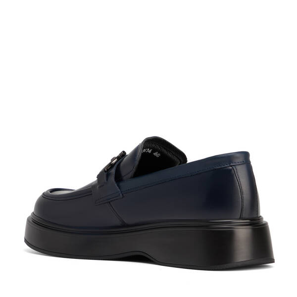 Lacivert Hakiki Deri Erkek Loafer - E26S1AY57820-G70 - 4