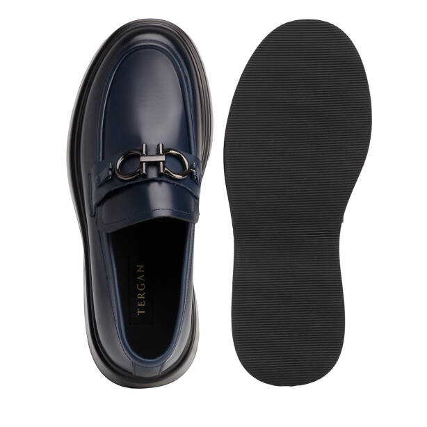 Lacivert Hakiki Deri Erkek Loafer - E26S1AY57820-G70 - 5