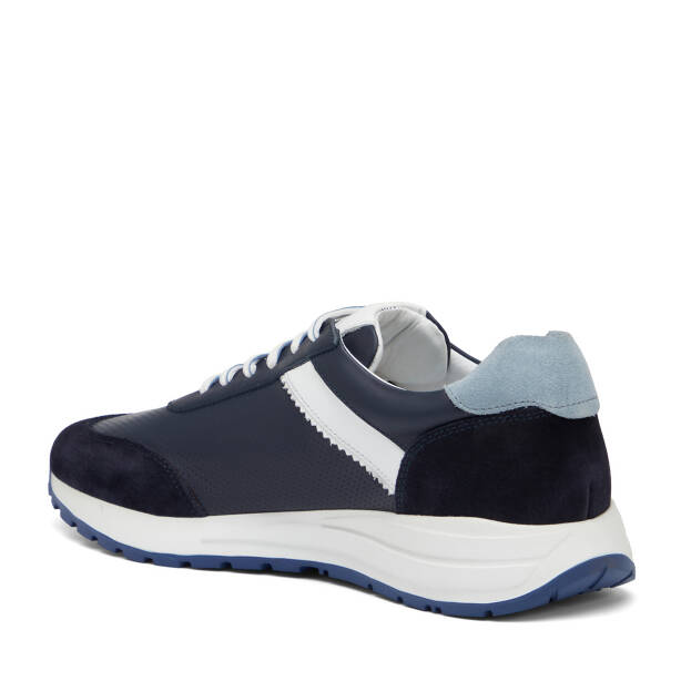 Lacivert Hakiki Deri Erkek Sneaker - E25I1AY57311-A31 - 4