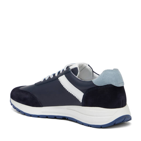 Lacivert Hakiki Deri Erkek Sneaker - E25I1AY57311-A31 - 4