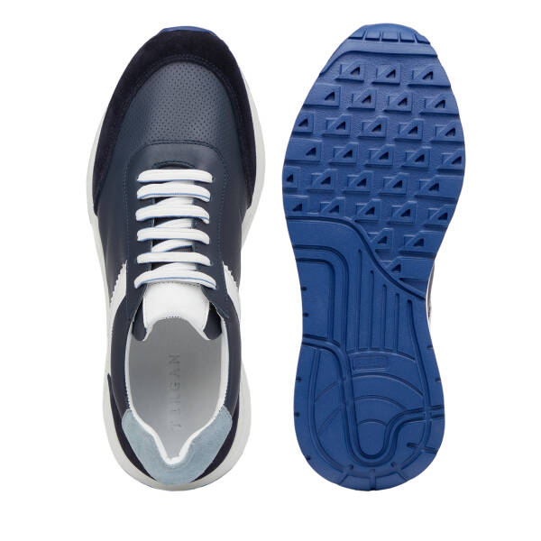 Lacivert Hakiki Deri Erkek Sneaker - E25I1AY57311-A31 - 6